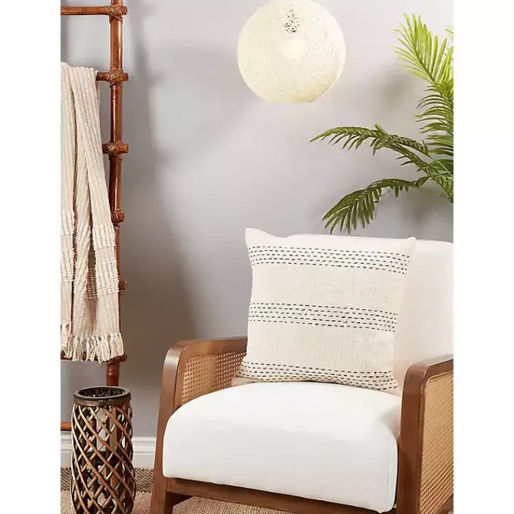 Pillows>Kirklands Home Stitched Throw Pillow Tan