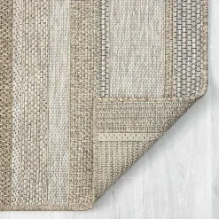 Kirklands Home Striped Indoor/Outdoor Area Rug, 5x7 Tan Hot