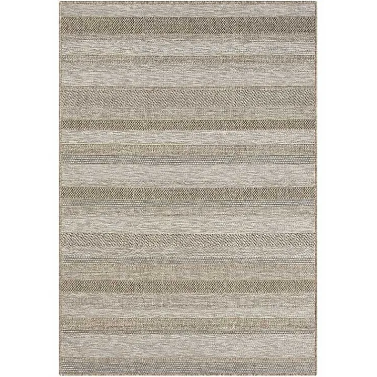 Kirklands Home Striped Indoor/Outdoor Area Rug, 7x9 Tan