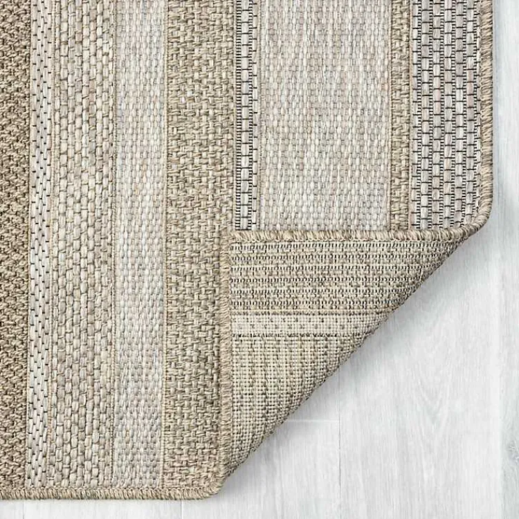 Kirklands Home Striped Indoor/Outdoor Area Rug, 7x9 Tan
