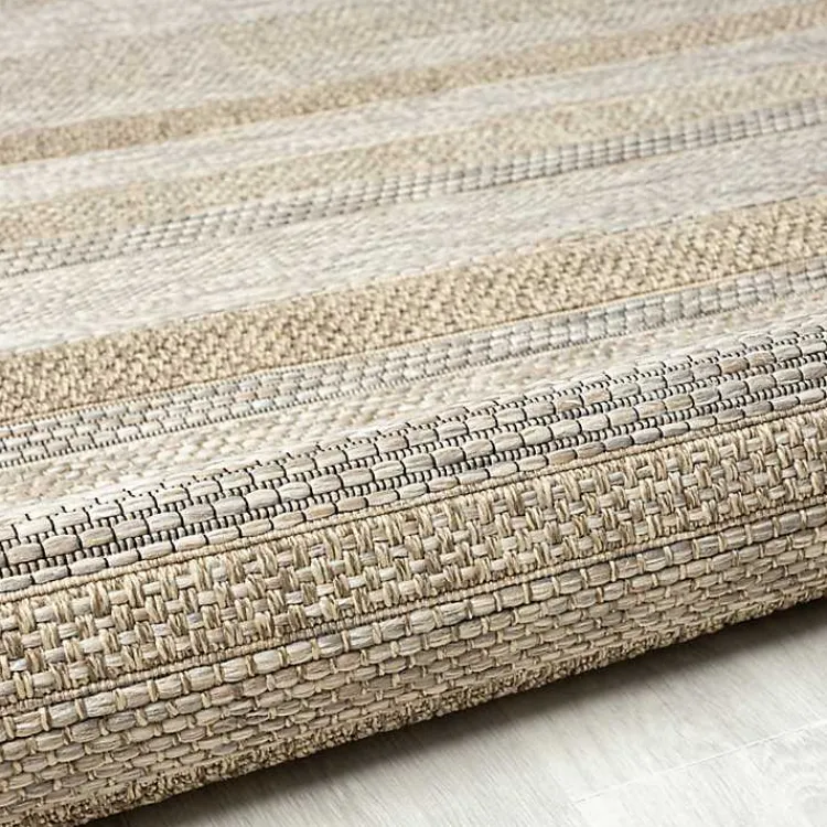 Kirklands Home Striped Indoor/Outdoor Area Rug, 7x9 Tan