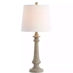 Kirklands Home Tan Tapered Column Rhett Table Lamp White New