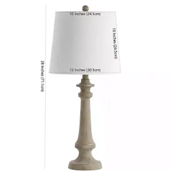 Kirklands Home Tan Tapered Column Rhett Table Lamp White New