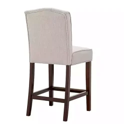 Kirklands Home Tufted Upholstered Wood Counter Stool Tan Discount