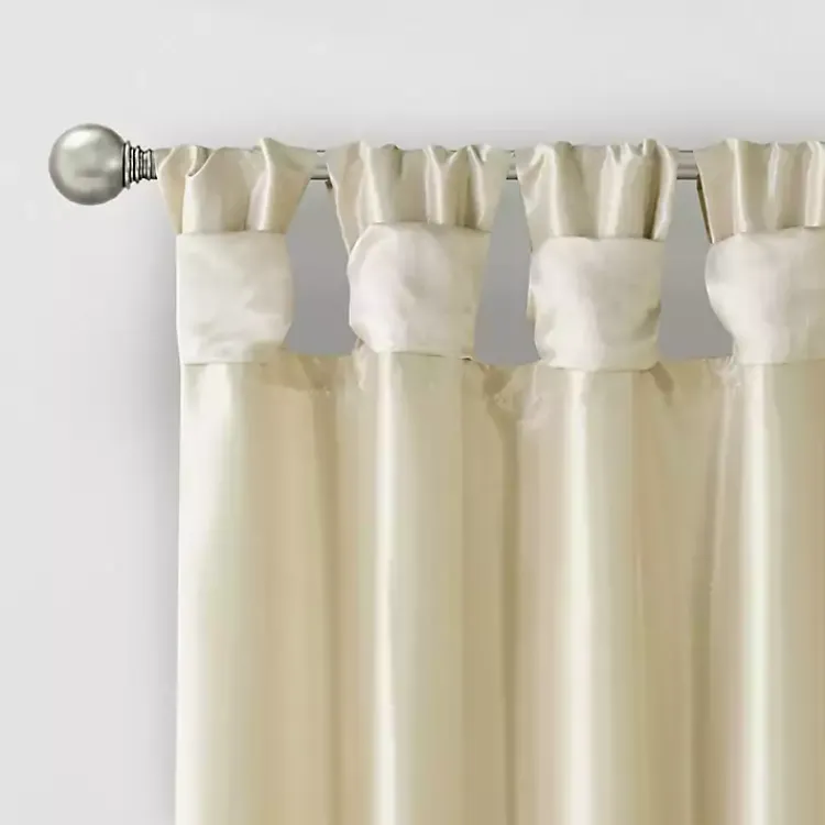 Kirklands Home Twist Top Curtain Panel, 108 in. Tan Clearance