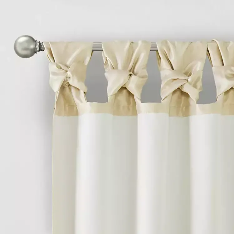 Kirklands Home Twist Top Curtain Panel, 108 in. Tan Clearance
