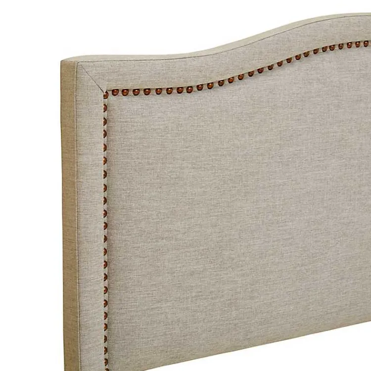Kirklands Home Upholstered Augusta King Headboard Tan Best