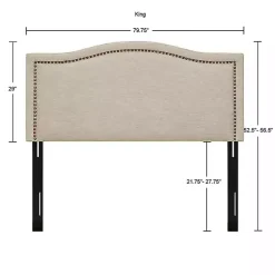 Kirklands Home Upholstered Augusta King Headboard Tan Best