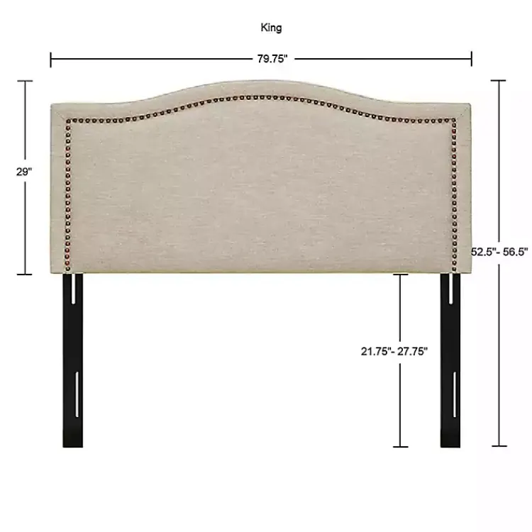 Kirklands Home Upholstered Augusta King Headboard Tan Best
