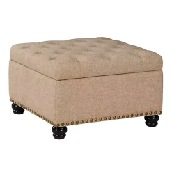 Kirklands Home Upholstered Ava Coffee Table Ottoman Tan Online