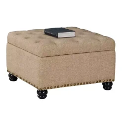 Kirklands Home Upholstered Ava Coffee Table Ottoman Tan Online