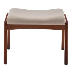Kirklands Home Upholstered Natasha Ottoman Stool Tan Sale