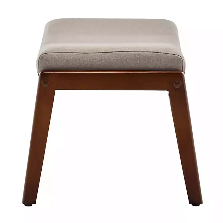 Kirklands Home Upholstered Natasha Ottoman Stool Tan Sale