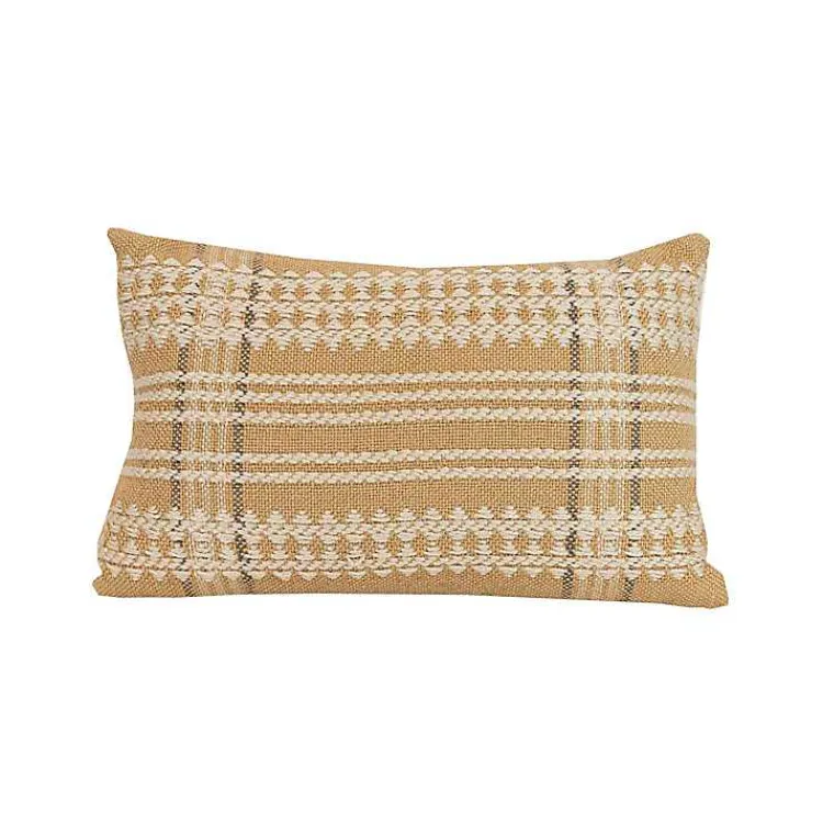 Pillows>Kirklands Home Tan Woven Geo Diamond Indoor/Outdoor Pillow