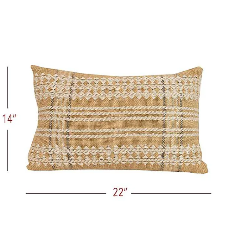 Pillows>Kirklands Home Tan Woven Geo Diamond Indoor/Outdoor Pillow