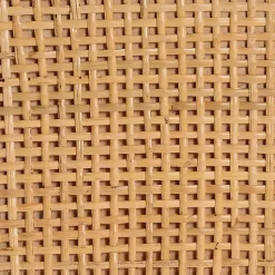 Kirklands Home Woven Rat and Wood Cabinet Tan