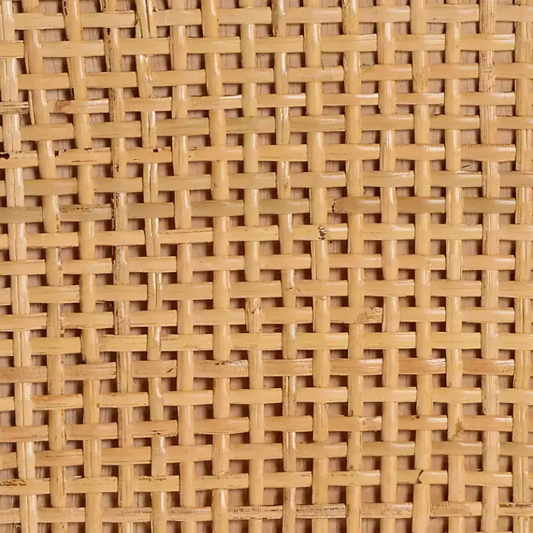 Kirklands Home Woven Rat and Wood Cabinet Tan