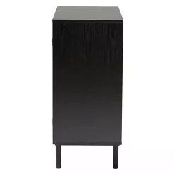Kirklands Home Tara Two-Tone Espresso Rattan Cabinet Discount