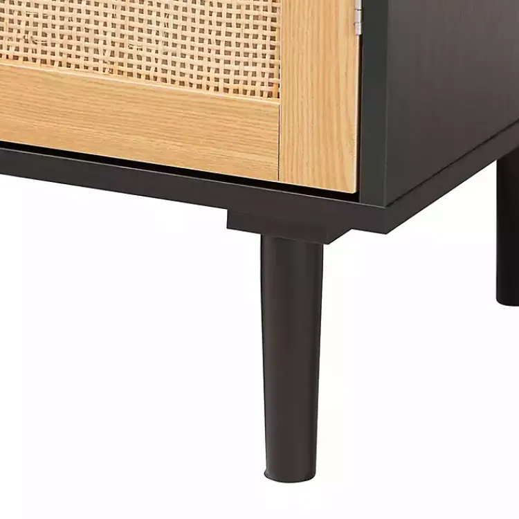 Kirklands Home Tara Two-Tone Espresso Rattan Cabinet Discount