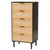 Kirklands Home Tara Two-Tone Espresso Rattan Chest Discount
