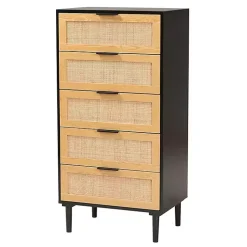 Kirklands Home Tara Two-Tone Espresso Rattan Chest Discount