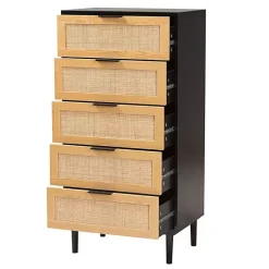 Kirklands Home Tara Two-Tone Espresso Rattan Chest Discount