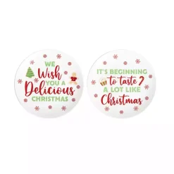 Kirklands Home Tastes Like Christmas Ceramic Plates, Set of 2 Outlet