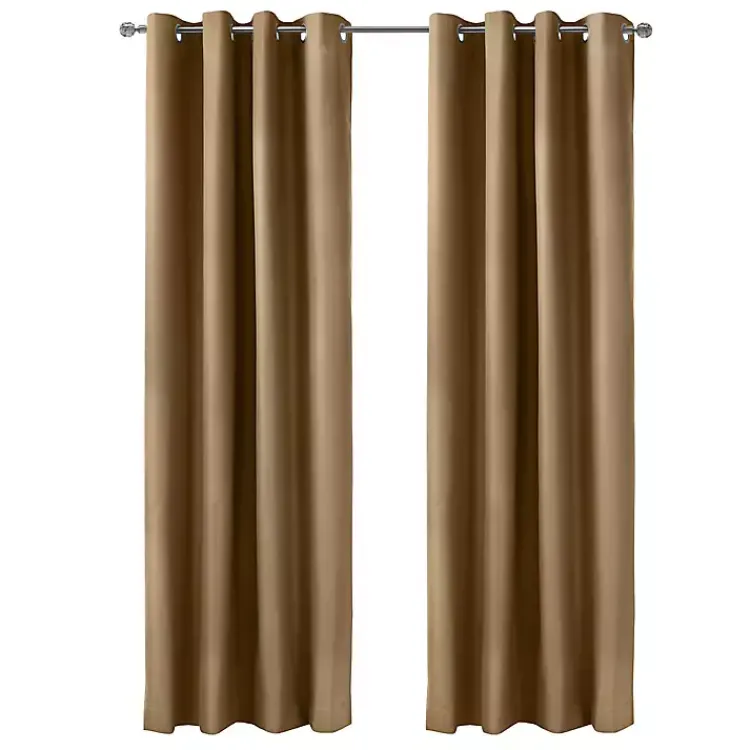 Kirklands Home Taupe Alpine Blackout Curtain Panel, 95 in. Tan New