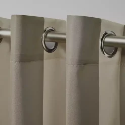 Kirklands Home Taupe Canopy Outdoor Curtain Panel Set, 96 in. Tan Hot