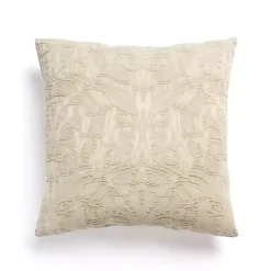 Pillows>Kirklands Home Taupe Chenille Damask Throw Pillow Tan
