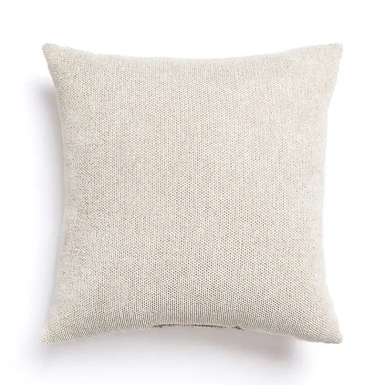 Pillows>Kirklands Home Taupe Chenille Damask Throw Pillow Tan