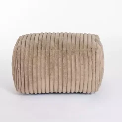 Kirklands Home Taupe Comfy Foam Lounge Ottoman Brown