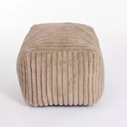 Kirklands Home Taupe Comfy Foam Lounge Ottoman Brown