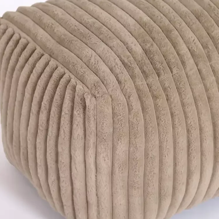 Kirklands Home Taupe Comfy Foam Lounge Ottoman Brown