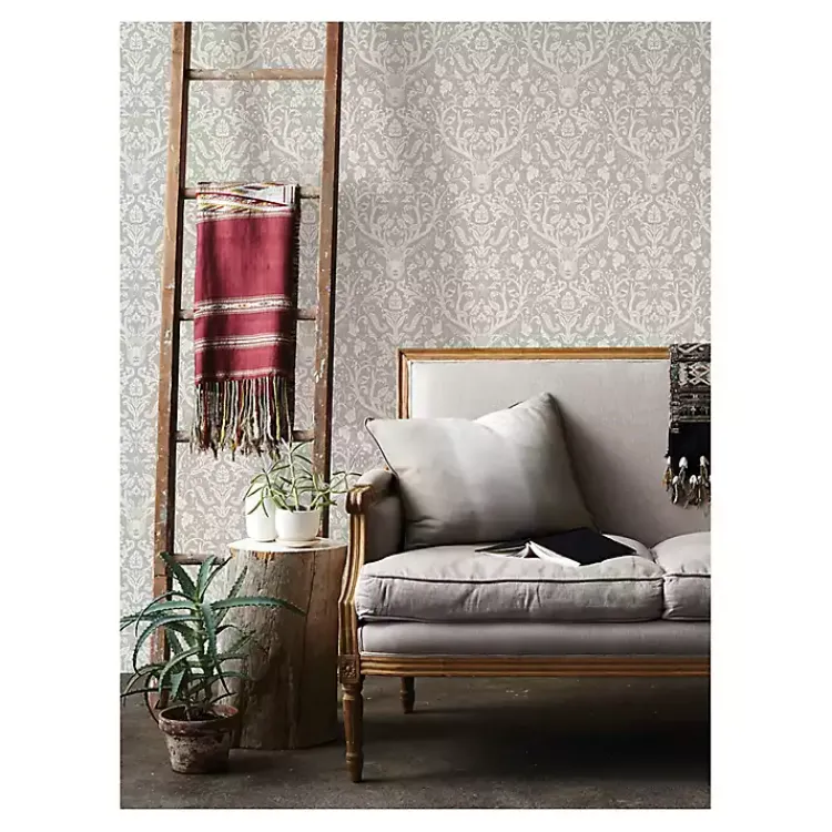 Kirklands Home Taupe Escape to the Forest Peel & Stick Wallpaper
