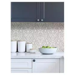 Kirklands Home Taupe Escape to the Forest Peel & Stick Wallpaper