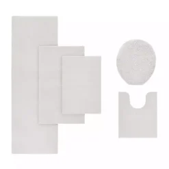 Kirklands Home Taupe Marshmallow Contour Bath Mat, 24 in. Ivory