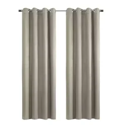 Kirklands Home Taupe Paris Velvet Blackout Curtain Panel, 108 in. Tan Discount