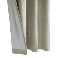 Kirklands Home Taupe Paris Velvet Blackout Curtain Panel, 95 in. Tan New