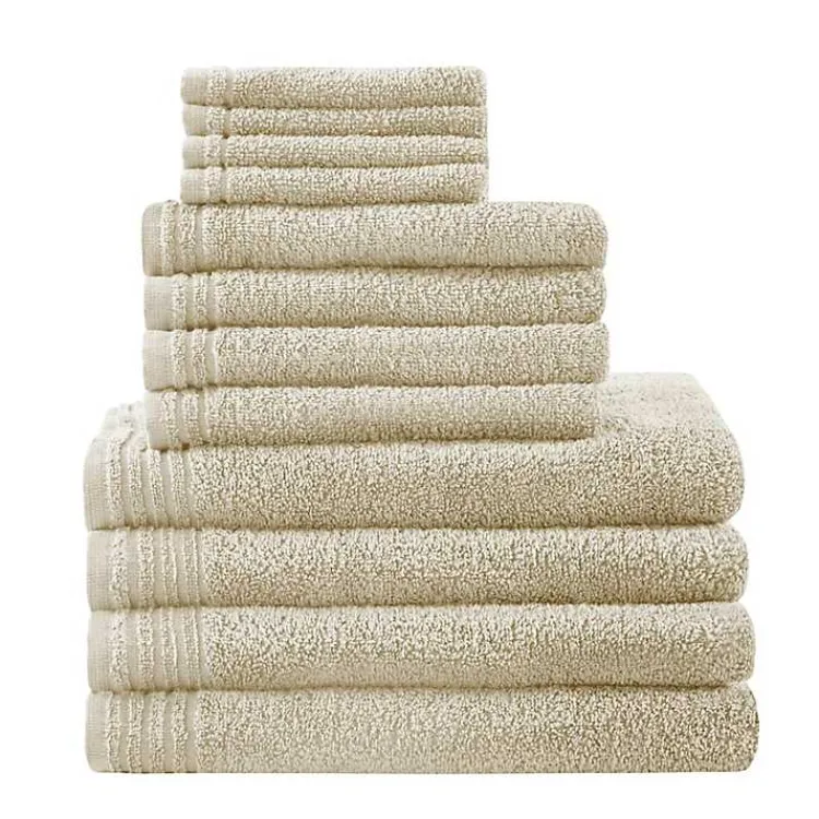 Kirklands Home Taupe 12-pc. Cotton Quick Dry Bath Towel Set Tan Best