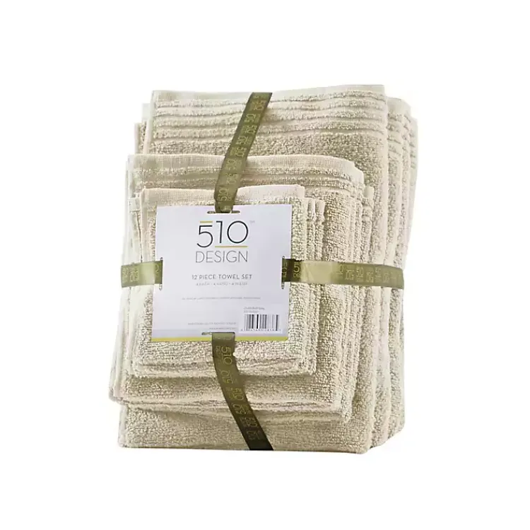 Kirklands Home Taupe 12-pc. Cotton Quick Dry Bath Towel Set Tan Best