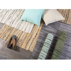 Kirklands Home Taupe Rag Accent Rug Brown Hot