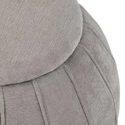 Kirklands Home Taupe Rounded Oval Storage Ottoman Gray