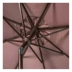 Kirklands Home Taupe Scallop Tilt Crank 9 ft. Outdoor Umbrella Gray Sale