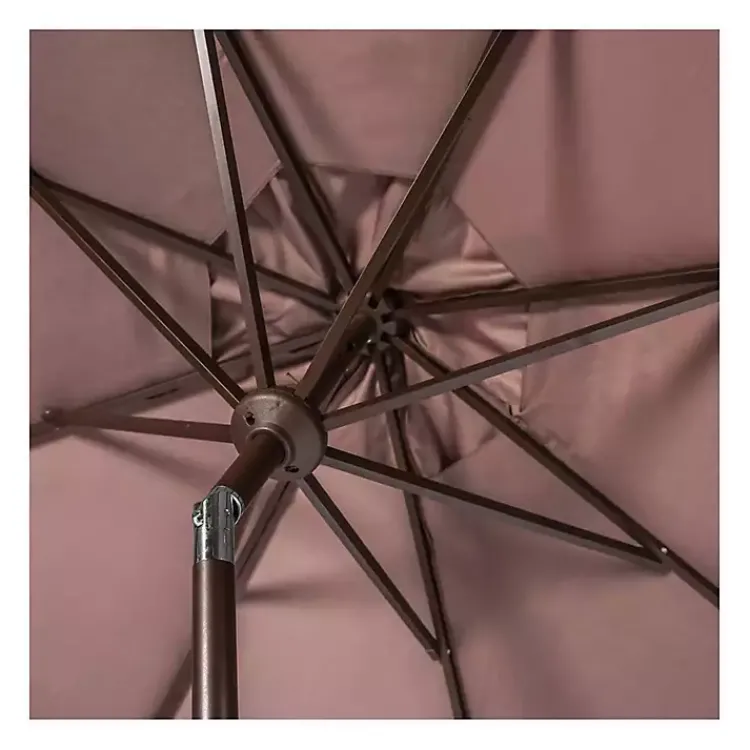 Kirklands Home Taupe Scallop Tilt Crank 9 ft. Outdoor Umbrella Gray Sale