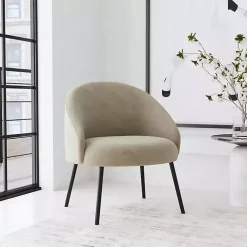 Kirklands Home Taupe Velvet Modern Accent Chair Tan Online