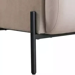 Kirklands Home Taupe Velvet Upholstered Knox Accent Chair Tan Clearance