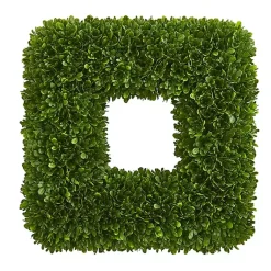 Wreaths>Kirklands Home Tea Leaf Square Wreath Green