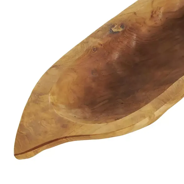 Decorative Trays>Kirklands Home Teak Wood Carved Fish Trays, Set of 2 Brown