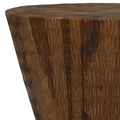 Kirklands Home Teak Wood Hourglass Accent Table Brown New